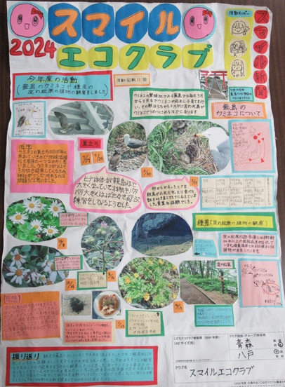 八戸市のスマイルエコクラブの壁新聞