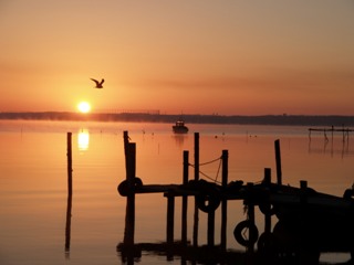 高瀬川夕日