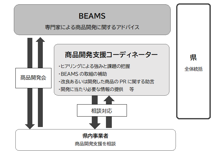インバウンド向け商品開発 実施体制イメージ