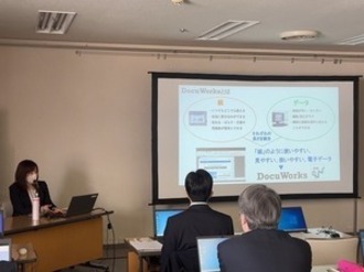 DocuWorks解説・操作体験の様子