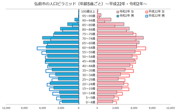 弘前市人口ピラミッド