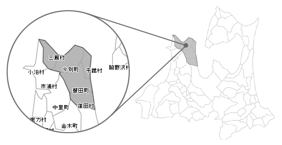 東津軽5町村任意合併協議会地図