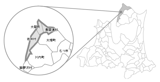 北通り３町村市町村合併共同研究会地図