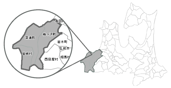 西海岸三町村合併推進協議会地図